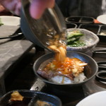 SATOブリアン - 卵の黄身にまぶして