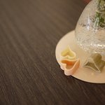 Trattoria TAZZA - テーブルには可愛いパスタ