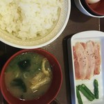 Sukiya - たまかけベーコン￥350ご飯大盛り￥30