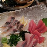 城喜元 - 三点盛り(鮪、サワラのタタキ、ブリ)これで850円とか驚愕(◎-◎;)しかも滅茶美味しい★★★