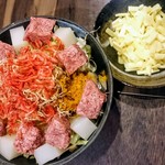 Tsukishima Monja Warashibe - コンビーフカレーもちチーズもんじゃ（もんじゃわらしべ 月島）