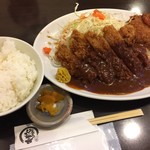 とんかつ ひろ喜 - 特選ロースとんかつ&クリームコロッケ定食（￥1100）