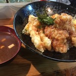 谷町 一味禅 - 海老とり天丼]（￥900）