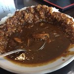 海味家 - 2017年10月。カレーライス800円。濃い味で美味い。ダム状だけど特に説明はありません。