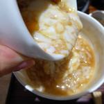 Hitoshinaya - 温泉卵をかけて、卵かけおかゆ