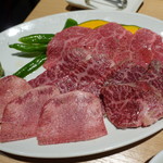焼肉 水谷 - 2017.11 塩肉３種(タン、イチボ、さがり) 