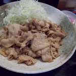 万吉食堂 - Ｗ生姜焼き定食。1,030円
