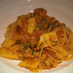 トラットリア たにぐち - パスタセットA　桜姫鶏ミンチとたけのこのピリ辛トマトソース