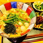 星火 - 星火ラーメンと黒米のおにぎり膳