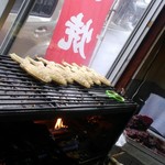 林たい焼き店 - 平たくなった餡子の山