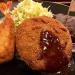 定食レストラン ラフラフ - エビエビフライ・ポテトコロッケ