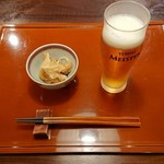 夥汲 - 生ビールとお通し