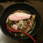 ひのき屋 - 鴨と葱と舞茸の和風ラーメン