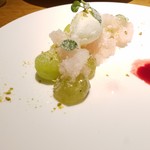 シュヴァル・ドゥ・ヒョータン - デセール　葡萄と生姜のグラニテ