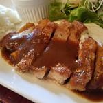 キッチン フタバ - 「庄内こめ粉豚ロースプレート」