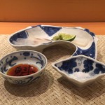 鮨 土方 - コチ、剣先イカ