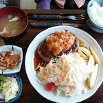 ジャンボハンバーグ定食（和風味）1180円