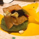 四季会席 香桜凛 - 余市あん肝と加茂ナスの田楽