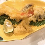 喜助 - 赤海老&松茸の天ぷら