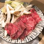 喜助 - 阿波牛と松茸のすき焼き
