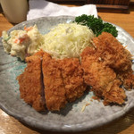 とんかつ・和食 丹 - ヒレカツとカキフライ定食