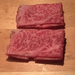 Chef's Table kuma3 - サーロインのすき焼き　きのこ添え