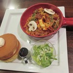 星乃珈琲店 - パスタ＆パンケーキプレート