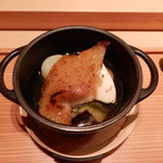 寿しの吉乃 - 焼フカヒレと松茸