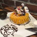 Cafe brunch TAMAGOYA - かぼちゃモンブランのハロウィンパンケーキ