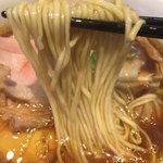 ラーメン屋 トイ・ボックス - 加水多めの平打ちストレート細麺