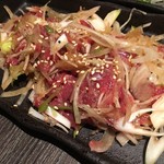 馬ござる - ネギ塩のぶつ切り馬肉380円