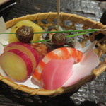 梶川 - 車海老　さつまいも　ムカゴ　栄螺　等　