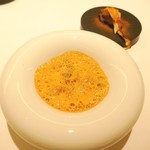 アニエルドール - うずら、海老、マコモダケ、みすの実、タケノコ、イカが入った海老のビスク