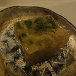 鶏割烹 ならや - 季節のコース5800円・①先付(鳥皮の煮凝り)