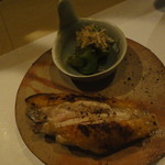 鶏割烹 ならや - 季節のコース5800円・④焼物3種・手羽中