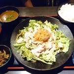 豚しゃぶポンズ定食（990円）