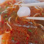 天神そば - らっきょうのアップです。（2017.10 byジプシーくん）