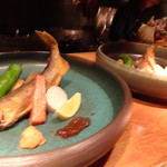 大どころ - ◆球磨川（熊本）の鮎。 大きいこと、ビックリ。この大きさの鮎は中々手に入らないでしょう。 それなのに、一人1尾とは相変わらずキップがいいこと。