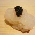 祇園 鮨 忠保 - 白海老とキャビア