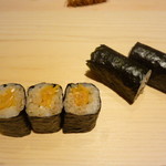 祇園 鮨 忠保 - 干瓢巻きとお新香巻き