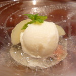 にしぶち飯店 - 甘酒のアイスクリーム　美味！！