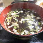 松葉家 - チャーシュー焼きそばに付くスープup