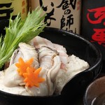 ふじ笑 - 自家製豆腐の赤味噌鍋（牡蠣トッピング）