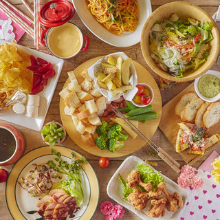 トリプルフォンデュ食べ放題女子会 チーズ チョコ キャラメルフォンデュ食べ放題付き 9品 2480円 光屋 渋谷店 ヒカリヤ 渋谷 居酒屋 食べログ