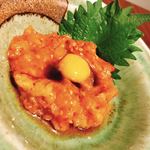 居酒屋現代 - えんがわユッケ