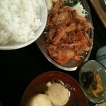Oshidori - 豚キム定食。美味い。