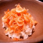 龍吟 - 桜茶の炊き込みご飯 駿河湾の桜海老と共に