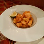 八幡浜産銀フグとカリフラワーのフリット（衣揚げ）