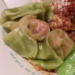 麺屋 六感堂 - 汁なし担々麺（平日限定）＋グリーン雲呑