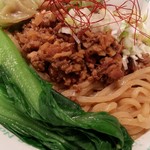 麺屋 六感堂 - 汁なし担々麺（平日限定）＋グリーン雲呑